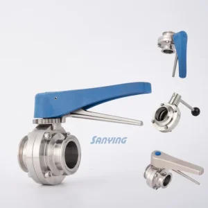 Manual Tri Clamped Stainless Steel 304 316 Plastic Handle Duckbill Base 1.5″ 2″ 3″ 4″ Sanitary Butterfly Valve