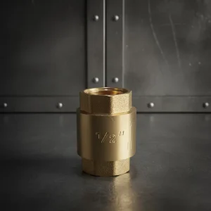 Manual Vertical Check Valve Forged Brass Brass Insert PTFE Sealing Reliable One way Flow Control for Water Supply