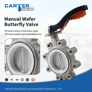 Manual Wafer Butterfly Valve Ductile Iron GGG50 Worm Gear EPDM Soft Seal PN16 Class150 HVAC Water Treatment DN40 DN1200 OEM ODM