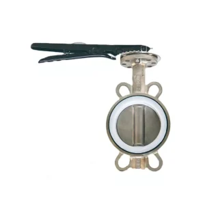 Manual Wafer Resilient Seat Butterfly Valve with Stainless Steel Handle Lug Connection for Water Applications
