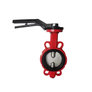Manual Wafer Type Butterfly Valve with Hand Lever PTFE lined SS304 SS316 Disc High Temperature Resistant for Water Media
