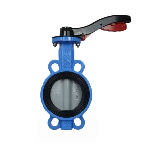 Manual Water Butterfly Valve Ductile Iron Stainless Steel EPDM Rubber Disc DN100 Gear Lever Nickel Plated
