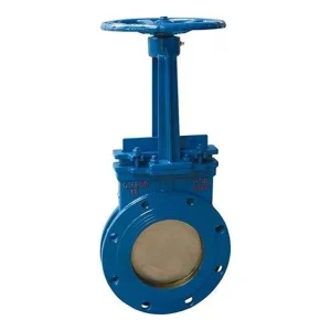 Manual Water Resilient Seated Ductile Iron Knife Gate Valve High Efficiency DN50-DN600mm -10-80