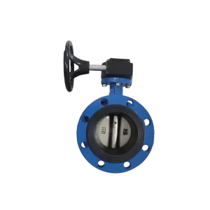Manual Water Rubber EPDM Sealed Ductile Iron Flange Butterfly Valve DN50 DN1200 Soft Seal Centerline D71 Oil Gas