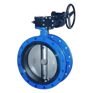 Manual Water Rubber Seat EPDM Sealed Ductile Iron Flange Butterfly Valve DN50-DN1200 Soft Seal Centerline Double