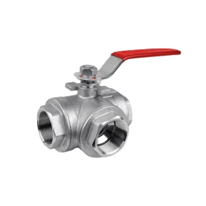 Manual Water Three Way Stainless Steel Ball Valve with Long Handle OEM