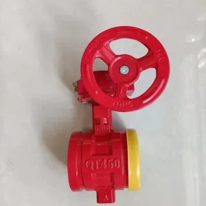 Manual Worm Gear Butterfly Valve Clamp Groove Flange Type Low Temperature Water Pipeline Shut off Valve with Signal Function