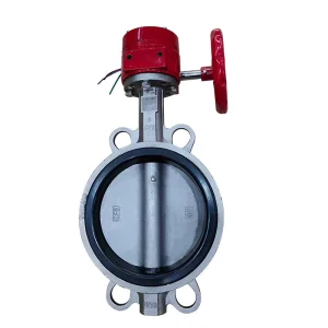 Manually Operated Signal Controlled Sealed Butterfly Valve Stainless Steel Worm Gear Centerline Butterfly Valve