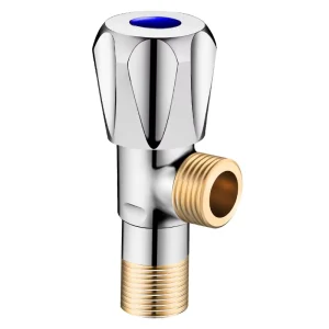 Manufacturer Brass Finish Thickened Triangle Valve One Inlet One Outlet Angle Valve Universal Toilet Water Stop Valve