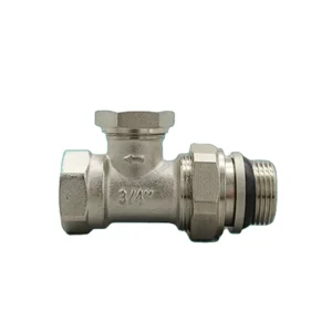 Manufacturer DN3/4-Inch Stainless Steel/Brass Straight Thermostatic Radiator Valve for Heated Flooring