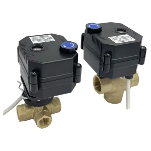 Manufacturer Electric Motor Actuator Operated 3 Way Diverter Mixing Motorized Ball Valve Remote Automatic Water Air Flow Control