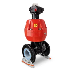 Manufacturer F46 PTFE PFA 150lb PN16 ANSI British Standard Flange Diaphragm Control Valve Can Be Customized