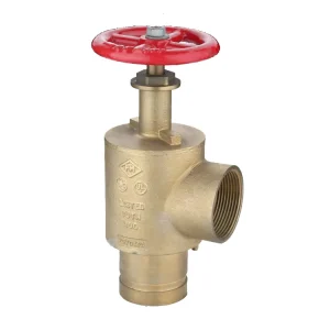 Manufacturer FM Outlet 2 1 2” Inch Brass Fire Hydrant Angle Valve Iron Red Painted Handwheel 2 PSI Male Firefighting Equipment