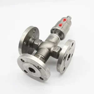 Manufacturer Stainless Steel or Plastic Head Pneumatic 3-Way Flange Angle Seat Valve