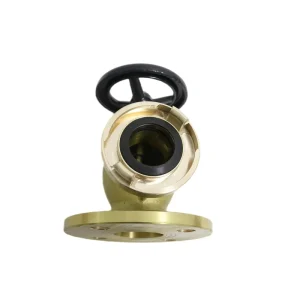 Marine Valve Brass Fire Hose Hydrant Right Angle Globe Flanged Water Landing Valve with Cover OEM DN50 2″ Ship Vessel Boat