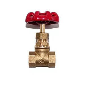 Medium Forged Female Thread Water Brass Stop Globe Valve With Red Iron Wheel