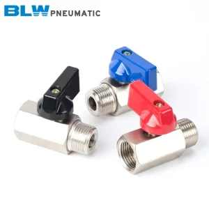 Mini 1 4inch Copper Ball Valve Nicled Plated Manual Small Ball Valve for Gas for Air Compressor Male Female Polishing