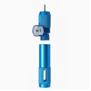 Mini 12g Unthreaded CO2 Cartridge Inflator Adapter Portable High Pressure Gas Charger Valve for Bicycle Tires Life Jackets