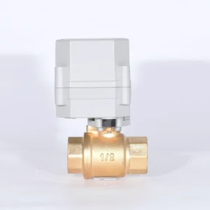 Mini A20 T15 B2 C 2-way DN15 1/2″ 12V Brass Motorized Gas Ball Valve
