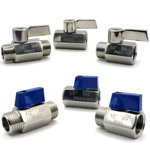 Mini Ball Valve 1/8″ 1/4″ 3/8″ 1/2″ 3/4″ 1″ SS304 2 Way Female X Male NPT/BSPT Ball Valve Stainless Steel