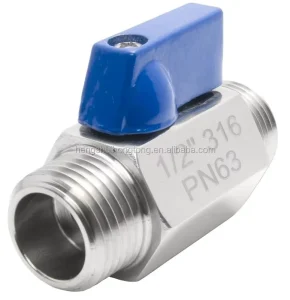 Mini Ball Valve M M SS304 and SS316 3 8″