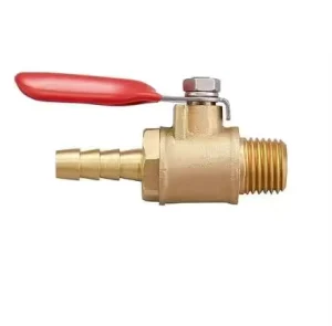 Mini Brass Water Shutoff Switch Valve 1/4″ NPT External Thread 1/4″ Hose Barb Coupler Pipe Fittings