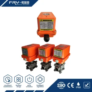 Mini Compact Electric Motorized Ball Valve Actuator Part-Turn Type S2 10min for Water Oil Gas