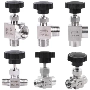 Mini Manual Stainless Steel Needle Valve Male Thread 1/8 1/4 3/8 1/2 BSP NPT for Water Supply