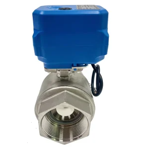 Mini SS304 Electric Ball Valve 2-Way with Manual Switch Actuator, AC/DC9-36V 24V 220V, Flow Control Valve for HVAC System