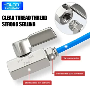 Mini Stainless Steel Ball Valve EPDM Sealing Double Outer Wire Manual Power General Application Water Use OEM ART Model