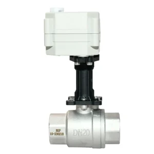 Mini Stainless Steel Electric Ball Valve With Bracket For Water HVAC Flow Control Device