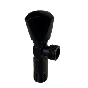 Modern 1 2 Inch Black Luxury Manual Kitchen and Bathroom Forged Zinc Angle Valve