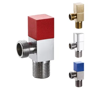 Modern Brass Two-Way Angle Valve Quick-Opening Wall-Mounted Water Stop for Kitchen and Bathroom