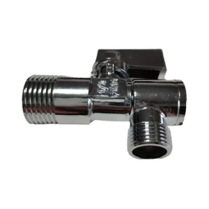 Modern Brass Two Way T Handle Toilet Bathroom 90 Degree Water Angle Valve Chrome Finish Easy Installation Duotian