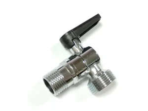 Modern Chrome Plated Manual Brass Angle Stop Valve 1 2″ 3 4″ Duotian DT0416B Factory Direct Male Thread for Water Bathroom
