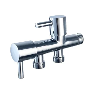 Modern Design 2+1 Straight Water Control Valve Angle Valve Accessories for Bathroom and Hotel Use Zinc Alloy Water Saving