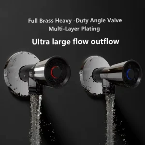 Modern Design Brass Angle Valve with Ball Core Built In Water Filter 5 Year Warranty Brushed Gold Bathroom Faucet G1 2