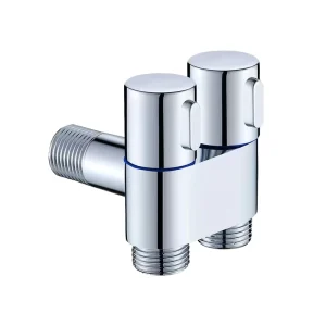 Modern Double Control 1In 2Out G1 2 Three Way Bidet Shattaf Double Switch Angle Valve for Bathroom Accessories Bidet Filling
