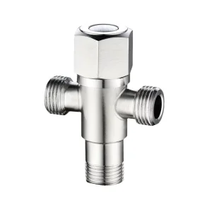 Modern SUS 304 Stainless Steel Three Way Angle Stop Valve Factory Direct OEM ODM