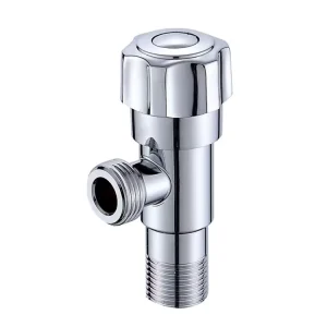 Modern Stainless Steel Chrome Angle Valve with Water-Saving Feature for Bathroom Toilet Basin Faucet Easy Installation