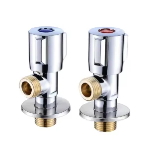 Modern Zinc Brass Chrome Angle Valve Water Saving Easy Installation Bathroom Kitchen Toilet Cold and Hot Angle Valve