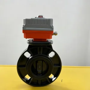 Modulating HGV UPVC Sanitary Tri Clamp Butterfly Valve DC12V Waterproof IP67