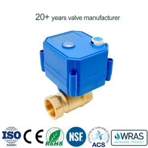 Motorized Ball Valve Actuated Ball Valves Electric Valve Actuator Manufacturers Brass Ss304 5v 12v 24v 110v 220v CE ROHS NSF ACS
