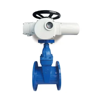 Motorized Soft Seat NRS Gate Valve DN50-DN600 PN10 PN16 EPDM Ductile Iron Electric Actuated Stainless Steel Stem IP65 Protection