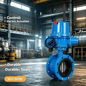 Multi Medium Adaptable Water Steam Oil Gas Corrosion Resistant Electric Actuator Flanged Butterfly Valve