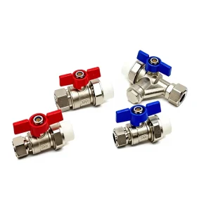 Multi-Size Manual PPR Ball Valve Color-Coded Handle Leak-Proof Shut-Off Control Valve OEM Underfloor Heating Water Distribution