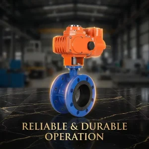 Multi Specification DN32 To DN2000 Corrosion Resistant Ductile Iron Electric Motorized Control Wafer Butterfly Valve