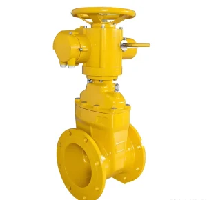 Multiturn Electric Flanged Stainless Steel Gate Valve with Intelligent Electric Actuator Medium Temperature