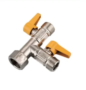 NFJM Customizable 1/2 Stainless Steel Manual T Shaped Ball Valve for High Temperature Gas Pipeline 3 Way Manifold Male Female