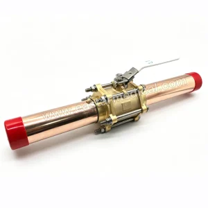 NFPA 99 Compliant 3in 3 Piece Medical Gas Ball Valve with Dual Ports & Locking Handle for USA Projects